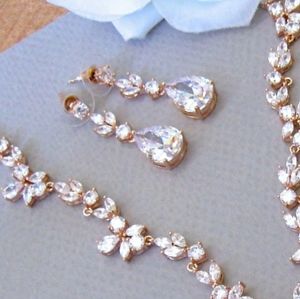 Gold Cubic Zirconia Earrings